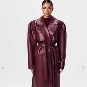 Naked Wardrobe Burgundy Trench Cost